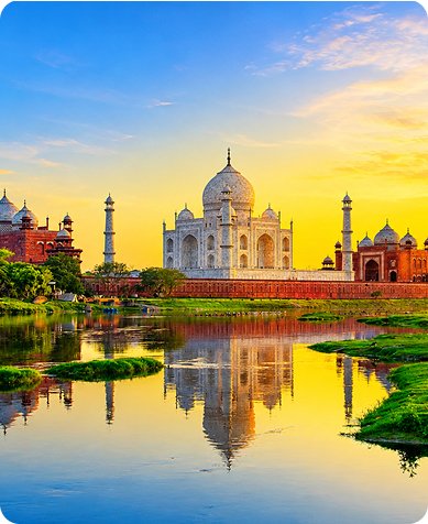 Taj Mahal at sunset